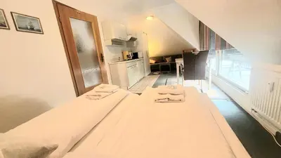Ein Bett oder Betten in einem Zimmer der Unterkunft Komfortable Ferienwohnung in Duhnen Cuxhaven