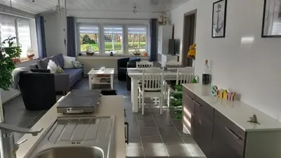 Ein Sitzbereich in der Unterkunft Relax-Belum bei Otterndorf LK Cuxhaven
