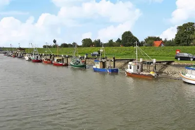 Blick auf einen Fluss in der Nähe der Ferienwohnung