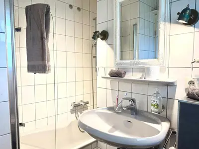 Ein Badezimmer in der Unterkunft Dat Onnens Hus