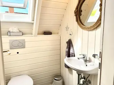 Ein Badezimmer in der Unterkunft Dat Onnens Hus