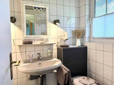 Ein Badezimmer in der Unterkunft Dat Onnens Hus