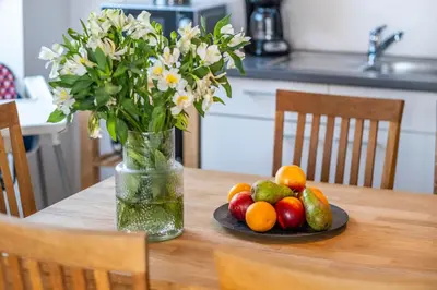 Essen in der Ferienwohnung oder in der Nähe