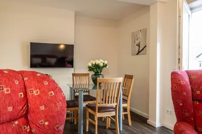 TV/Unterhaltungsangebot in der Unterkunft Haus Regenpfeifer Wohnung 3