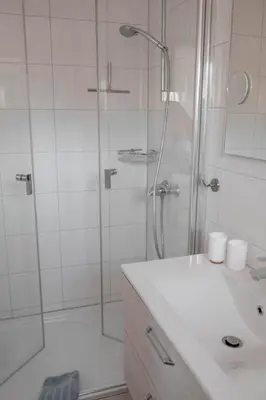 Ein Badezimmer in der Unterkunft Noch ´ne Brise Wohnung 3 Blauort