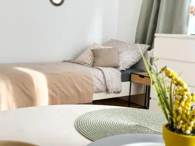 Ein Bett oder Betten in einem Zimmer der Unterkunft Brunsbüttel City Apartments