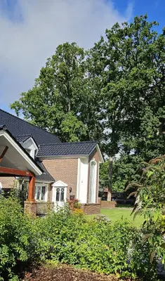 Ein Garten an der Unterkunft Ferienwohnung Drei Eichen