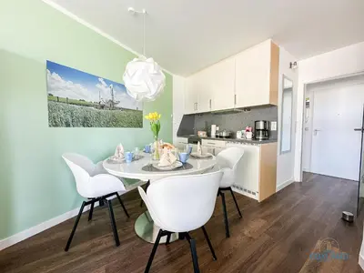 Küche/Küchenzeile in der Unterkunft Watt n Blick 220