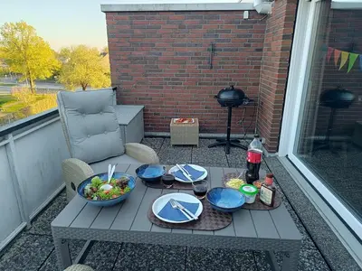 Ein Balkon oder eine Terrasse in der Unterkunft Penthouse Cuxhaven-Döse