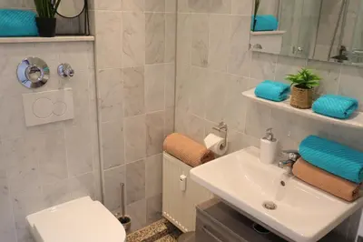 Ein Badezimmer in der Unterkunft Deichbude 13