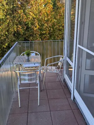 Ein Balkon oder eine Terrasse in der Unterkunft Nige Ooge FeWo 9