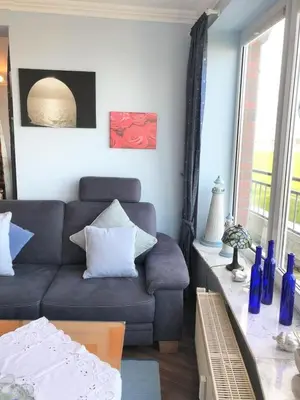 Ein Sitzbereich in der Unterkunft Haus Seeterrassen, App 25