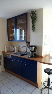 Küche/Küchenzeile in der Unterkunft Haus Seeterrassen, App 28