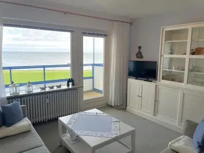 TV/Unterhaltungsangebot in der Unterkunft Ferienwohnung Nordseewellen, App 16