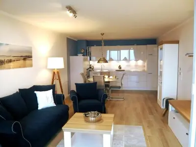 Küche/Küchenzeile in der Unterkunft Haus Nordseeblick, App 20