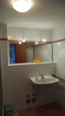 Ein Badezimmer in der Unterkunft Haus Nordseeblick, App 22