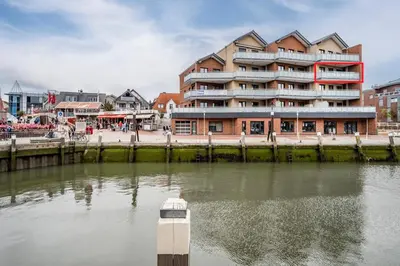 Blick auf einen Fluss in der Nähe der Ferienwohnung