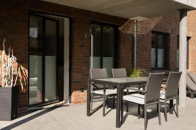 Ein Balkon oder eine Terrasse in der Unterkunft Hummerklippe 1