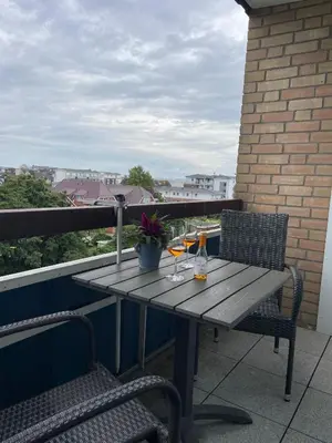 Ein Balkon oder eine Terrasse in der Unterkunft Wohnung Strandhafer (Nr. 49) - Haus Rainer