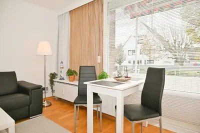 Ein Sitzbereich in der Unterkunft Ferienwohnung Louis