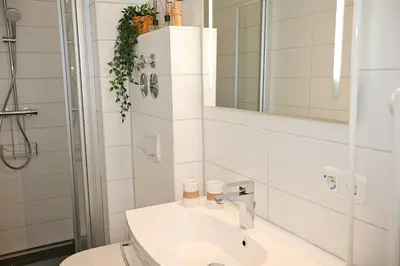 Ein Badezimmer in der Unterkunft Ferienwohnung Louis