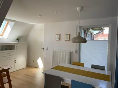 Küche/Küchenzeile in der Unterkunft Nordsee Ferienhaus Gezeiten