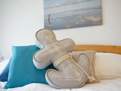 Ein Bett oder Betten in einem Zimmer der Unterkunft Holiday apartment with 1 bedroom