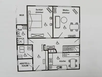 Grundriss der Unterkunft Holiday home in Balje with Wi-Fi