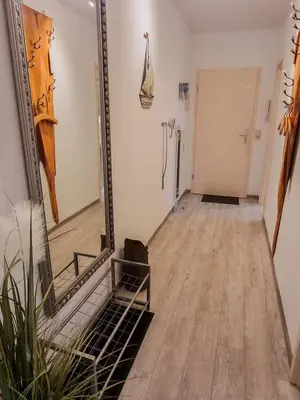 Ein Badezimmer in der Unterkunft An de Warft Wohnung 4