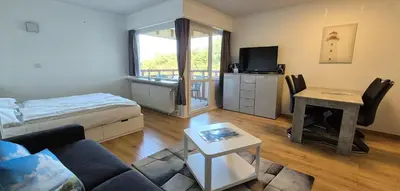 TV/Unterhaltungsangebot in der Unterkunft Terrassenhaus, FeWo 46