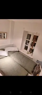 Ein Sitzbereich in der Unterkunft Schleusenwärterhaus am Ostedeich