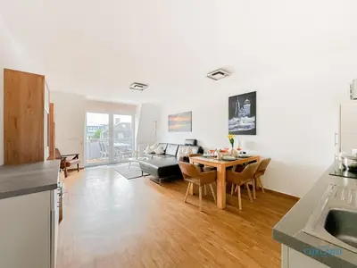 Küche/Küchenzeile in der Unterkunft Residenz Rugenbargsweg Wohnung 15