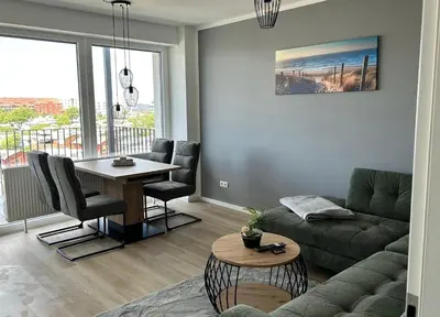 Ein Sitzbereich in der Unterkunft Seaside 53 FeWo 7
