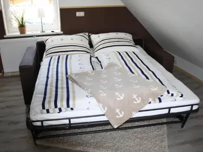 Ein Bett oder Betten in einem Zimmer der Unterkunft Apartment Elbkoje Brunsbüttel by Interhome