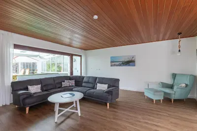 Ein Sitzbereich in der Unterkunft haven-apartments Duhnen