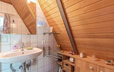 Ein Badezimmer in der Unterkunft Strandglück