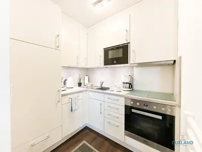 Küche/Küchenzeile in der Unterkunft Ferienwohnung 19 Heinrich-Grube Weg