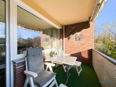 Ein Balkon oder eine Terrasse in der Unterkunft Ferienwohnung 19 Heinrich-Grube Weg