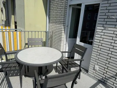 Ein Balkon oder eine Terrasse in der Unterkunft Apartment Bake9 - Tide