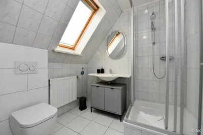 Ein Badezimmer in der Unterkunft Strandkorb 12 - FeWo 3