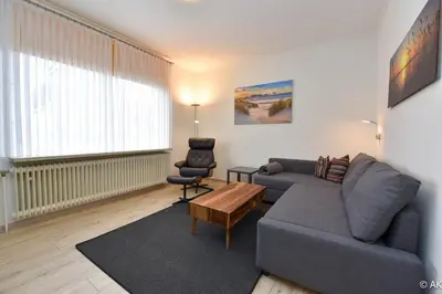 Ein Sitzbereich in der Unterkunft Strandkorb 12 - FeWo 1