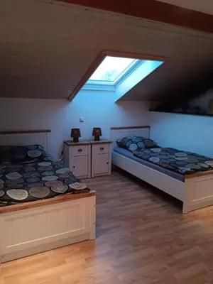 Ein Sitzbereich in der Unterkunft Ferien-Monteurwohnung Brandt-Diekhusen 2