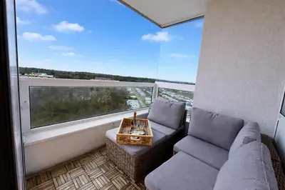 Ein Balkon oder eine Terrasse in der Unterkunft Frische Brise 704