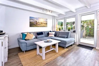 Ein Sitzbereich in der Unterkunft Ferienhaus 