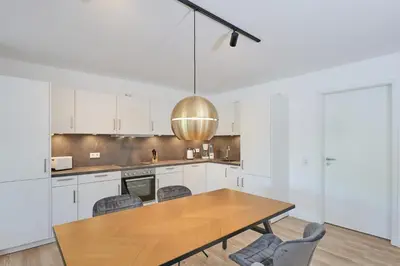 Küche/Küchenzeile in der Unterkunft Nordstrand, N201