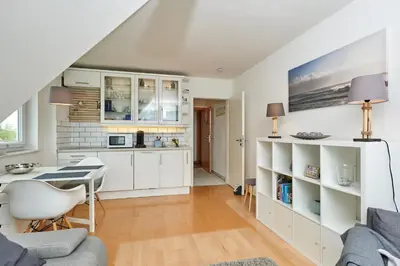 Küche/Küchenzeile in der Unterkunft Dünenweg 19, HD6