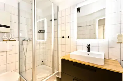 Ein Badezimmer in der Unterkunft Nordseeperle, NP7