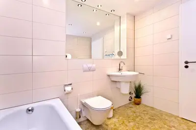 Ein Badezimmer in der Unterkunft Residenz am Yachthafen, RY29