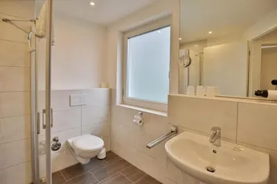 Ein Badezimmer in der Unterkunft Meine See, MS4
