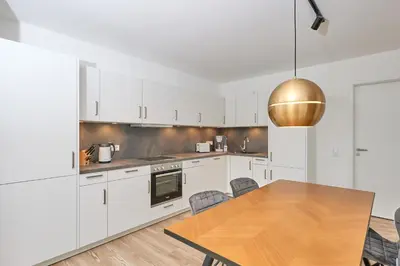 Küche/Küchenzeile in der Unterkunft Nordstrand, N301